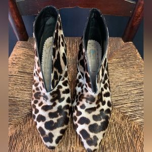Boden Faux hair animal print bootie